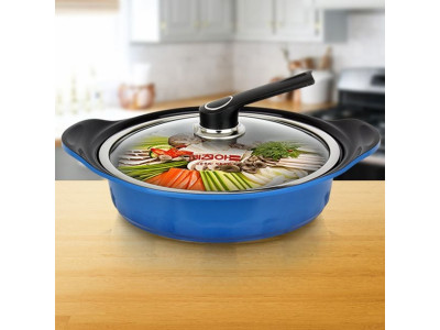 키친아트 세라믹냄비 전골 28 양수무쇠 주물코팅 찌개