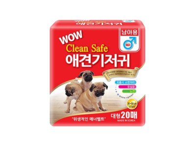 강아지 기저귀 대형 20매 1P 수컷 일회용 마킹 패드