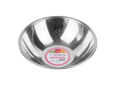 스텐 원형 믹싱볼-30cm 주방 조리 세척 대야 바가지