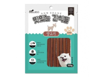강아지 델리소 양고기 져키 100g 반려견 육포 간식