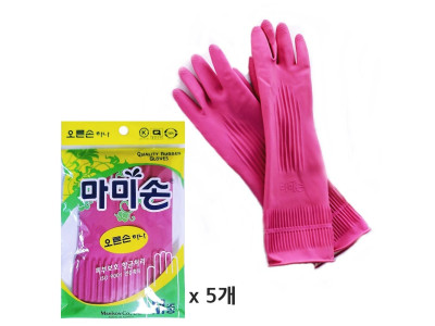 마미손장갑 오른손 중5개 한쪽 고무장갑 오른쪽장갑