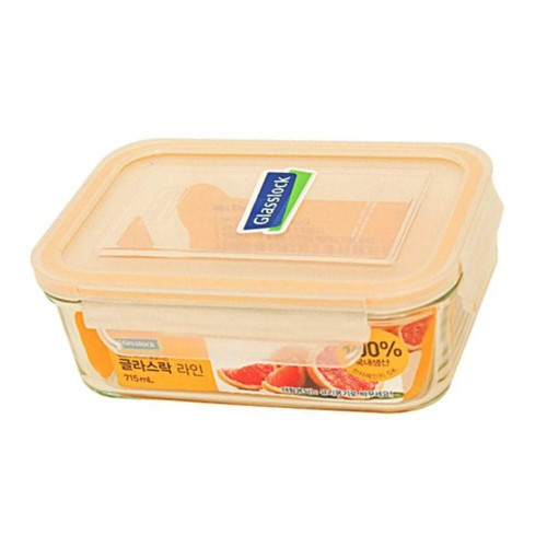글라스락 라인 직사각 유리 밀폐용기 715ml