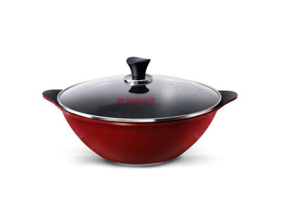 키친아트 세라믹 웍 궁중팬 볶음팬 양수 냄비 32cm