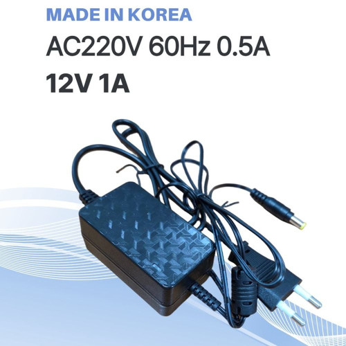 국내제조 12V 1A 어댑터 (5.5x2.1mm) 코드일체형
