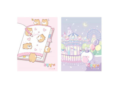 모닝글로리 그림일기장 A4 2면1일 여아용 랜덤1개