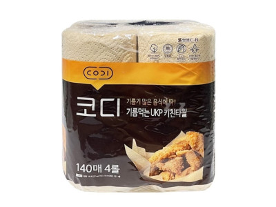 코디 키친타올 주방 페이퍼 타올 키친타월 140매 4롤