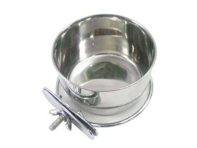 강아지 철장걸이 스텐 식기 10oz 1P 애견 급식 급수기