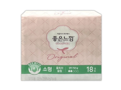 좋은느낌 생리대 울트라 슬림 날개 생리대 소형 18개