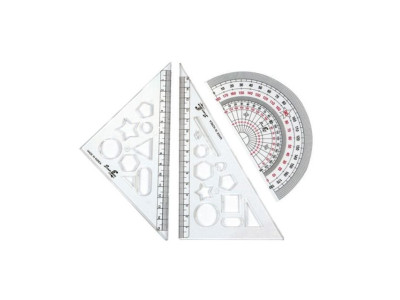 스타박스 제도 삼각자 각도기 세트