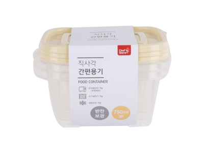 디디샵 직사각 밀폐 용기 750ml 3개 세트 탁