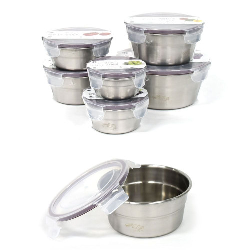 스텐 304 냉장고 소분 밀폐용기 반찬통 320ml 22호