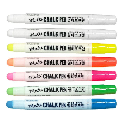 멀티초크펜 7개 세트 유리 플라스틱 블랙보드용