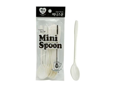 하니 미니스푼 15cm 10p 일회용 티스푼 커피스푼