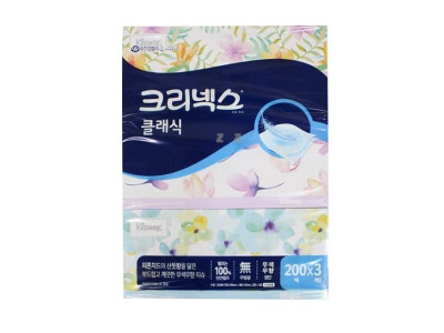 클래식 미용 곽티슈 200매 3개입 (약215x215mm)