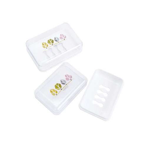 투명 뚜껑비누각 중 1P 110x75x45mm 욕실 세안 거치