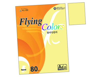 칼라색지 P04.병아리색 A4 80g 25매 1권 용지 프린트
