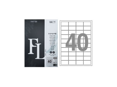 플로엠 라벨 바코드용 전산라벨 (FL4410) 40칸 100매