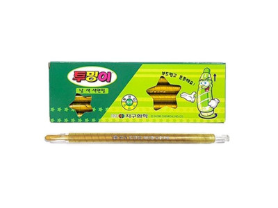 지구 투명이 낱색 색연필 채점펜 (금색 12자루)