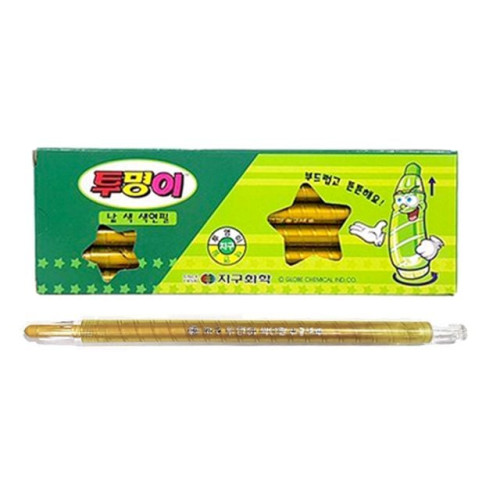 지구 투명이 낱색 색연필 채점펜 (금색 12자루)