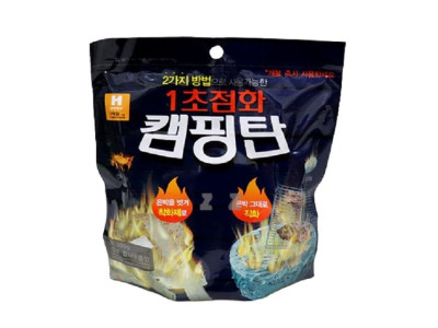 참나무톱팝 1초 캠핑탄 직화구이 1p 약200g