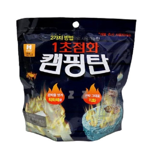 참나무톱팝 1초 캠핑탄 직화구이 1p 약200g