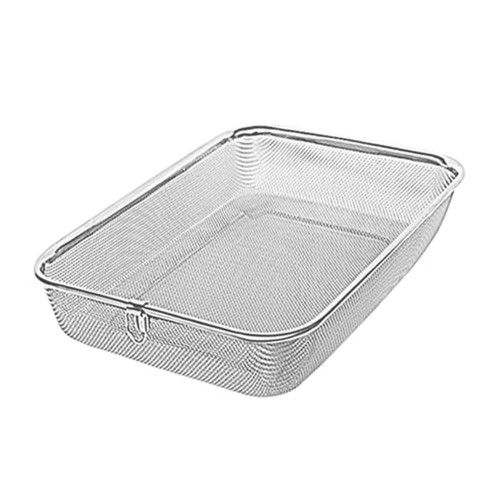 스텐 사각바구니 대 305x235x65mm 1P 채반 바스켓
