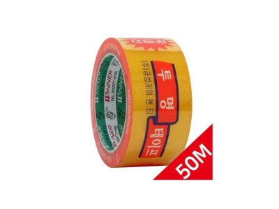 금성 투명 OPP 테이프 러버 낱개 48mm x 50M