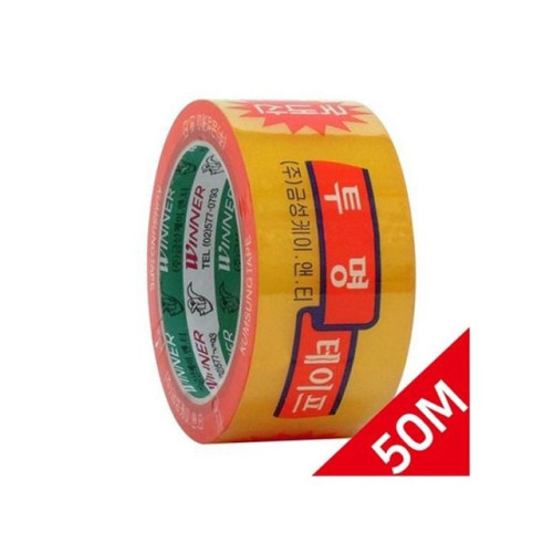 금성 투명 OPP 테이프 러버 낱개 48mm x 50M