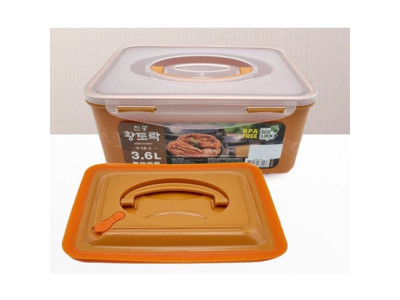 황토락 김치통 밀폐 용기 반찬통 누름판 세트 3.6L