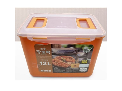 황토락 김치통 김장 밀폐 용기 진공 반찬통 12리터