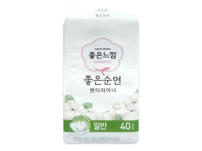 좋은느낌 좋은 순면 데일리 라이너 일반 40P 생리대-O