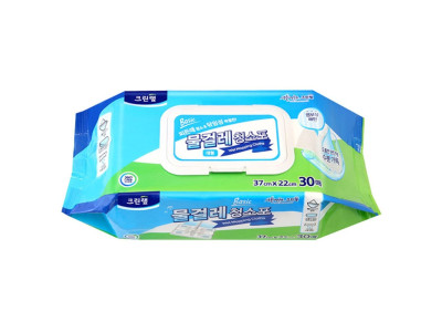 물청소포 30매입 대형 1P 37cmX22cm 일회용 걸레 티슈