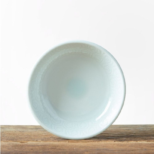 이천도자기 조각목단 나물기 찬기 4호 16.5cm 그릇
