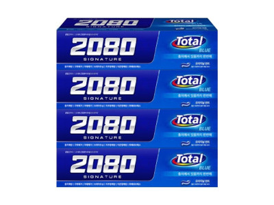 2080 시그니처 토탈블루 치약 125g x 4입