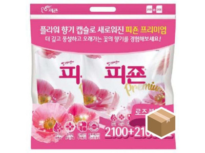피죤 섬유유연제 핑크로즈 2100ml x 8입