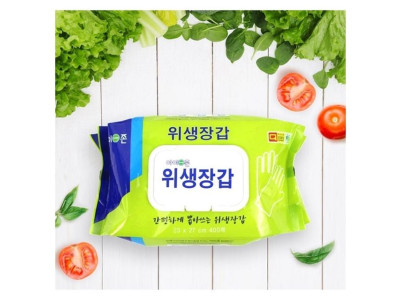 아이존 뽑아쓰는 위생장갑 400매(캡형) 요리 비닐장갑