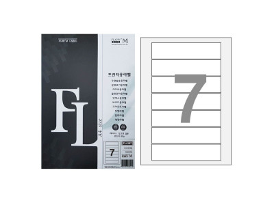 플로엠 전산 라벨지 화일 인덱스용 7칸 100매 FL4107