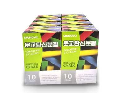 문교 탄산 분필(10갑 /10색)