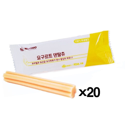 뉴트리오 덴탈츄 12g(요구르트) X20 애견껌 영양간식