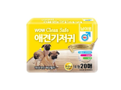 와우 클린세이프 수컷기저귀 소형20매 남자강아지용