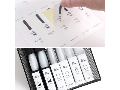 비닐 봉투 정리함 스티커 10종 이름표 라벨