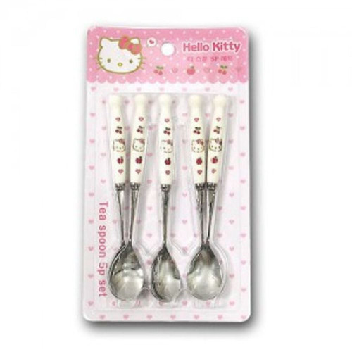 헬로키티 티스푼 5p 커피 다도 차 스푼 스텐 숟가락