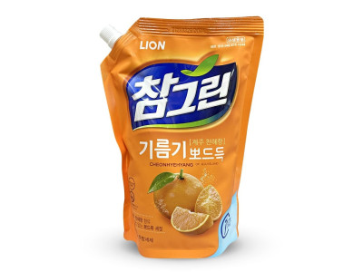 LION 참그린 기름기 뽀드득 제주 천혜향 주방세제 리필 1.2L