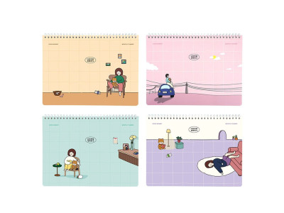 보리 먼슬리플래너 4개(혼합) 월간 다이어리 스케줄러