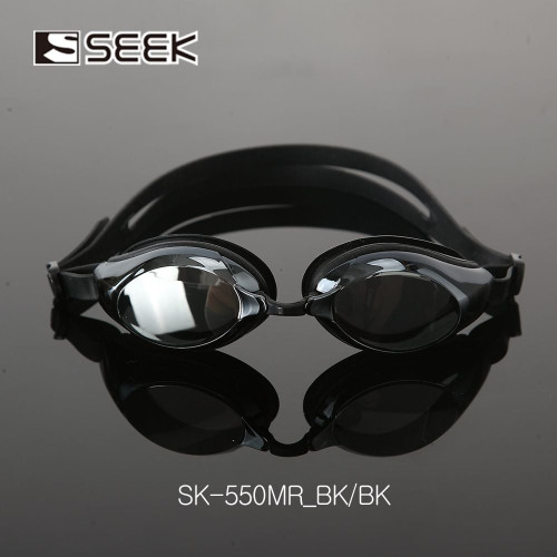 SEEK UV차단 안티포그 미러코팅 물안경 SK-550MR/BK