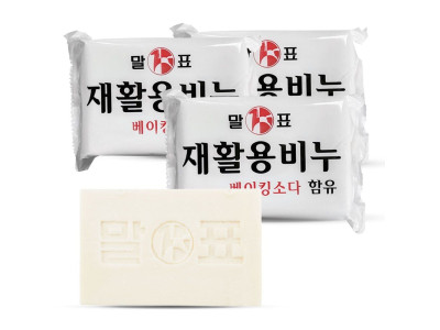 말표 재활용 베이킹소다 함유 세탁 빨래 비누 400g 3개