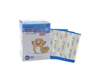 밴드골드 일회용밴드 100매입 X3개 일자형 일반밴드