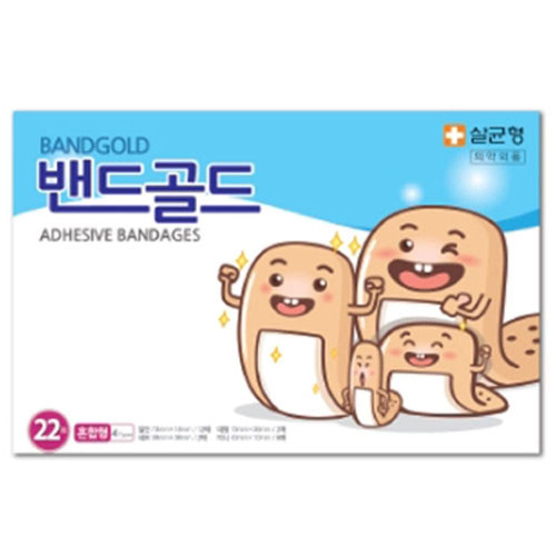 밴드골드 일회용밴드 혼합 4종류 22매X20갑 살균형