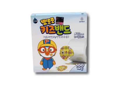 뽀로로 일회용 키즈밴드 원형 100개입 주사용 롤밴드