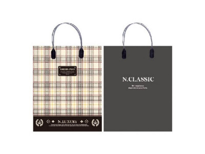 체크 2700 PP쇼핑백 대 390x485x130mm 색상랜덤